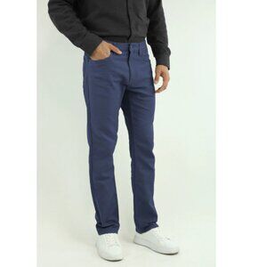 NWT JACHS Stretch Straight Fit 5 Pocket Twill Navy Pant 30x29